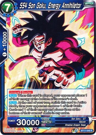 SS4 Son Goku, Energy Annihilator - BT11-049 - Rare