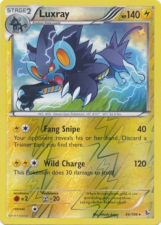 Luxray - 34/106 - Rare Reverse Holo