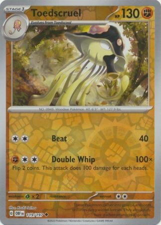 Toedscruel - 119/197 - Uncommon Reverse Holo