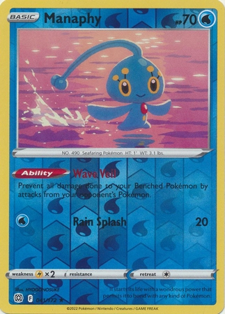 Manaphy - 41/172 - Rare Reverse Holo