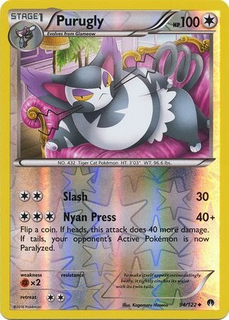 Purugly - 94/122 - Uncommon Reverse Holo