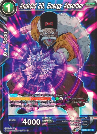 Android 20, Energy Absorber - BT17-051 - Common Foil