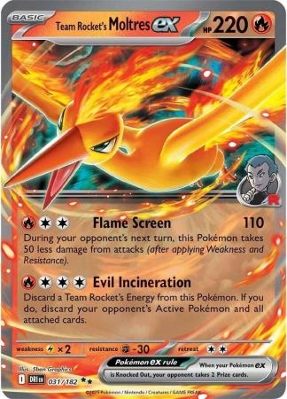 Team Rocket's Moltres ex - 031/182 - Double Rare