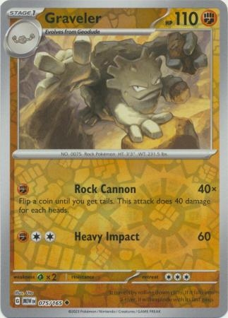 Graveler - 075/165 - Uncommon Reverse Holo