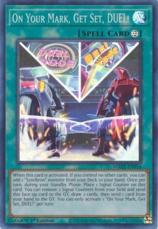 On Your Mark, Get Set, DUEL! - MAZE-EN016 - Super Rare 1st Edition