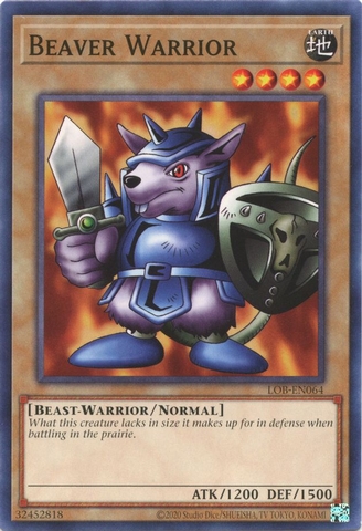 Beaver Warrior - LOB-EN064 - Common Unlimited (25th Reprint)