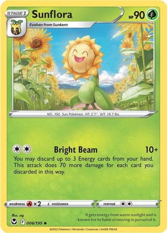 Sunflora - 006/195 - Uncommon Reverse Holo