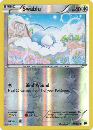 Swablu - 124/162 - Common Reverse Holo