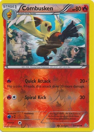 Combusken - 27/160 - Uncommon - Reverse Holo