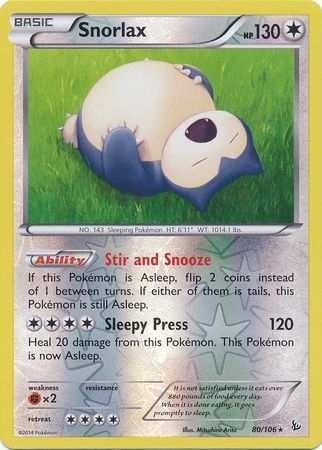 Snorlax - 80/106 - Rare Reverse Holo