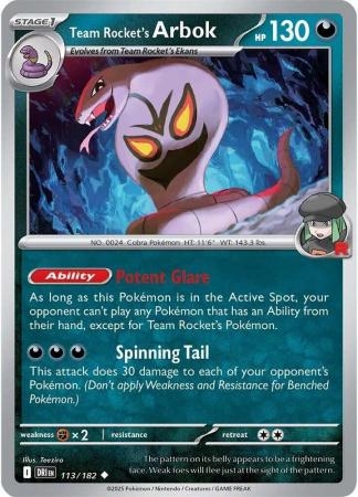 Team Rocket's Arbok - 113/182 - Uncommon