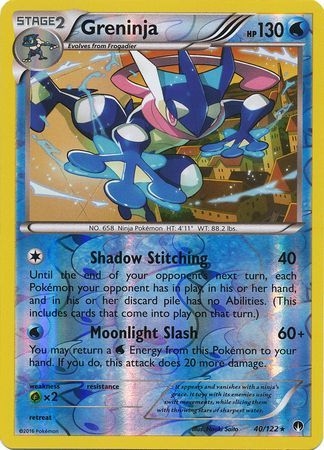 Greninja - 40/122 - Rare Reverse Holo