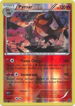 Pyroar - 23/114 - Rare Reverse Holo