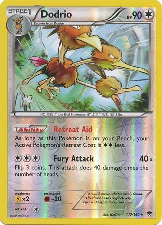 Dodrio - 117/162 - Rare Reverse Holo