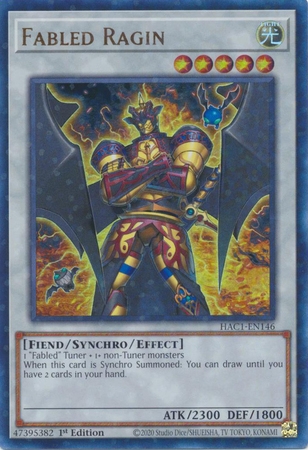 Fabled Ragin - HAC1-EN146 - Duel Terminal Ultra Rare Parallel 1st Edition