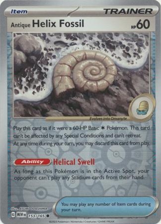 Antique Helix Fossil - 153/165 - Common Reverse Holo