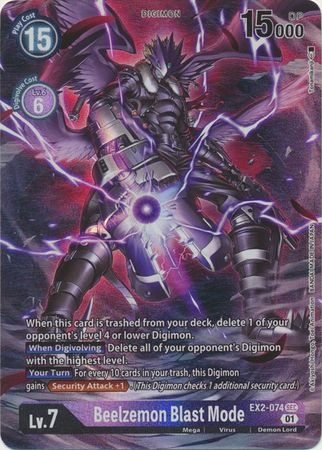 Beelzemon Blast Mode (Alternate Art) - EX2-074 SEC - Secret Rare