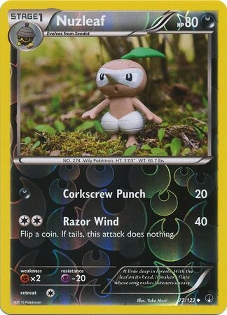 Nuzleaf - 72/122 - Uncommon Reverse Holo
