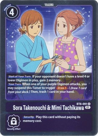 Sora Takenouchi & Mimi Tachikawa - BT6-091 - Rare