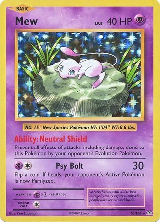 Mew - 53/108 - Holo Rare