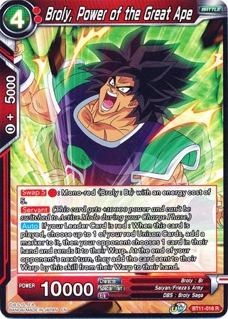 Broly, Power of the Great Ape - BT11-016 - Rare