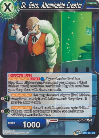 Dr. Gero, Abominable Creator - BT17-034 - Uncommon
