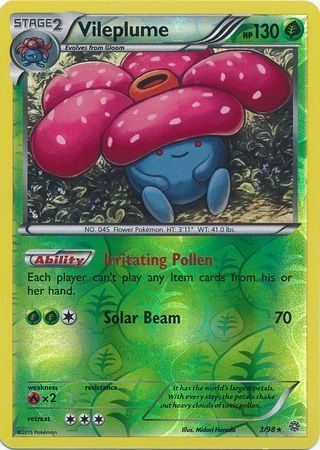 Vileplume - 3/98 - Rare Reverse Holo