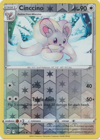 Cinccino - 125/172 - Uncommon Reverse Holo