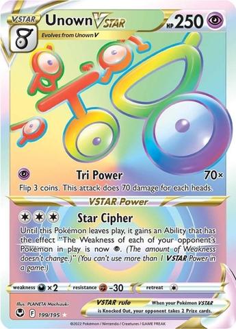 Unown VSTAR - 199/195 - Hyper Rare