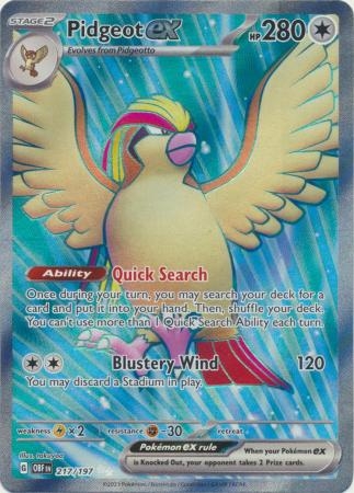 Pidgeot ex - 217/197 - Full Art Secret Rare