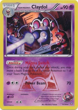 Team Magma's Claydol - 11/34 - Holo Rare