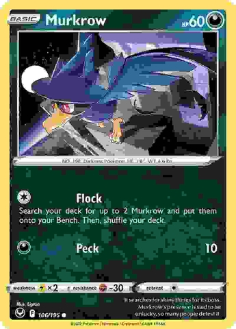 Murkrow - 106/195 - Common Reverse Holo