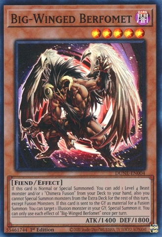 Big-Winged Berfomet - DUNE-EN004 - Super Rare 1st Edition