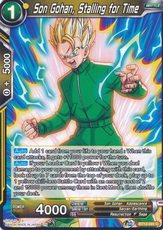 Son Gohan, Stalling for Time - BT12-091 - Common