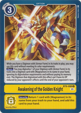 Awakening of the Golden Knight - BT9-098 C - Common