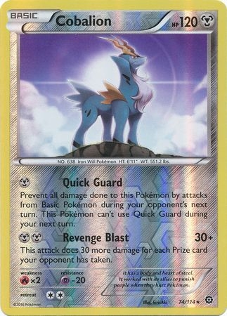Cobalion - 74/114 - Rare Reverse Holo