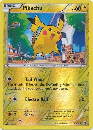 Pikachu - 20/108 - Common Reverse Holo