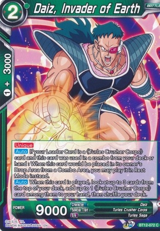 Daiz, Invader of Earth - BT12-072 - Common