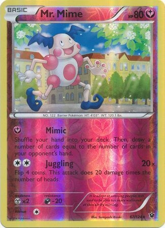 Mr. Mime - 67/124 - Rare Reverse Holo