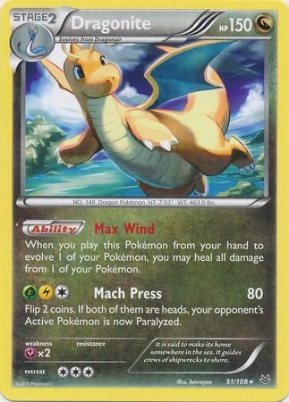 Dragonite - 51/108 - Rare