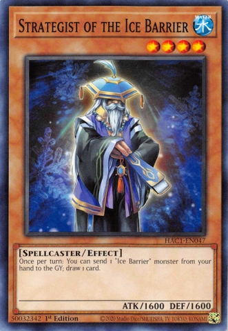 Strategist of the Ice Barrier HAC1-EN047 Duel Terminal Common Parallel 1st Edition