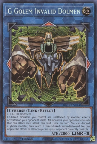 G Golem Invalid Dolmen - BLCR-EN044 - Secret Rare 1st Edition