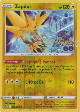 Zapdos - 029/078 - Holo Rare Reverse Holo