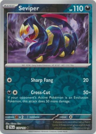 Seviper - 137/193 - Uncommon Reverse Holo