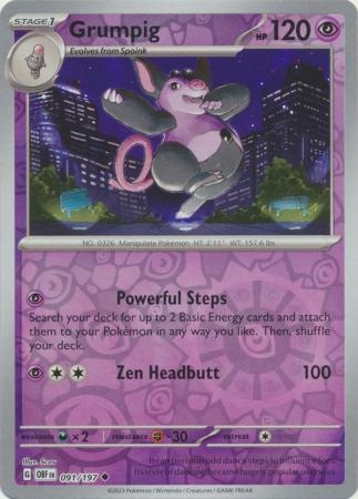 Grumpig - 091/197 - Uncommon Reverse Holo