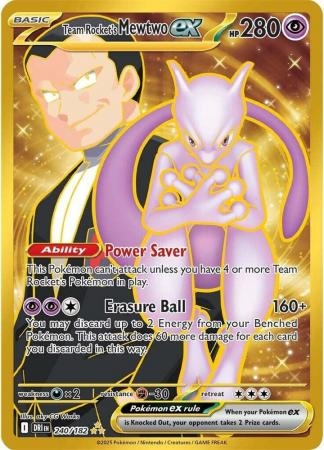 Team Rocket's Mewtwo ex - 240/182 - Hyper Rare