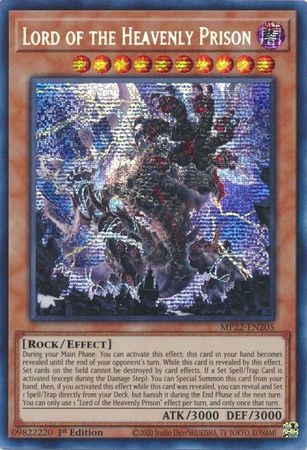 Lord of the Heavenly Prison - MP22-EN205 - Prismatic Secret Rare 1st Edition