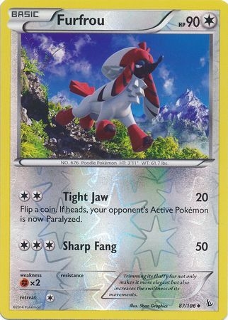 Furfrou - 87/106 - Uncommon Reverse Holo