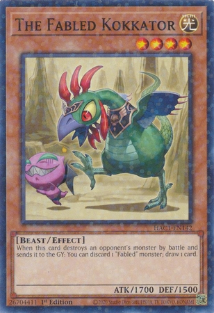 The Fabled Kokkator - HAC1-EN142 - Duel Terminal Common Parallel 1st Edition