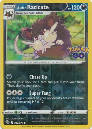 Alolan Raticate - 042/078 - Common Reverse Holo